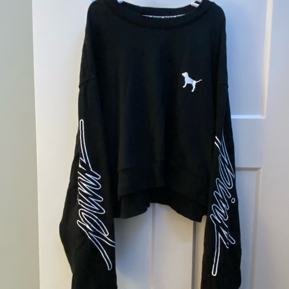 Black And White Pink Crop Top